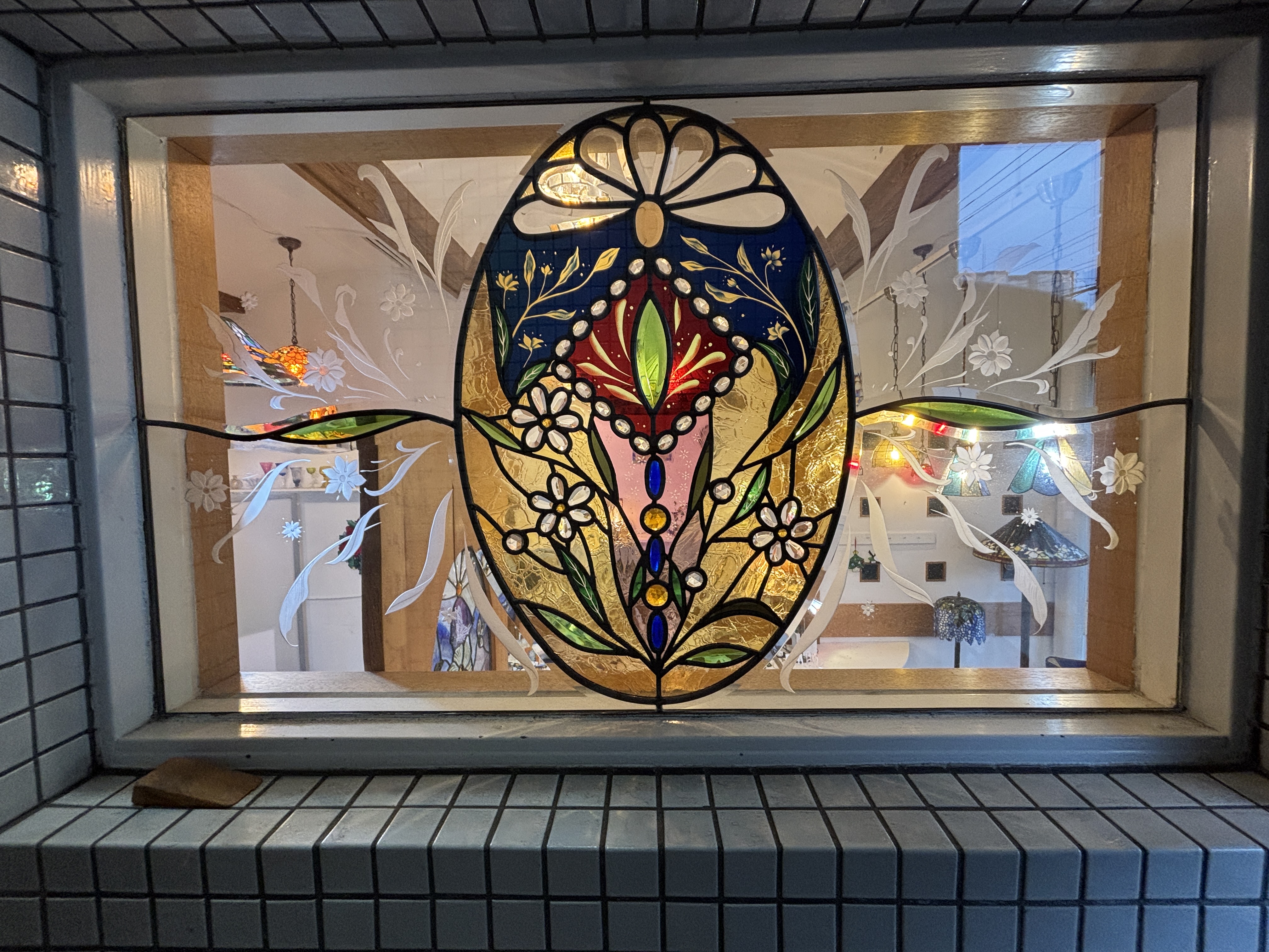 札幌・円山の工房で制作されたステンドグラス作品 パネル